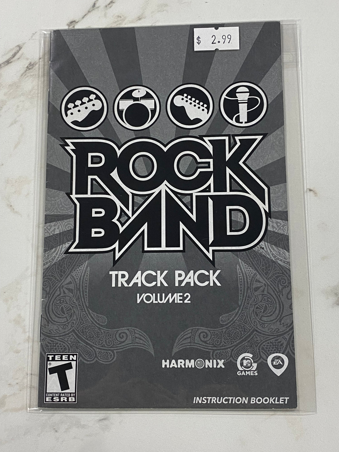 Rock Band Track Pack Volume 2 - Manual ONLY Playstation 2 PS2 MO61726