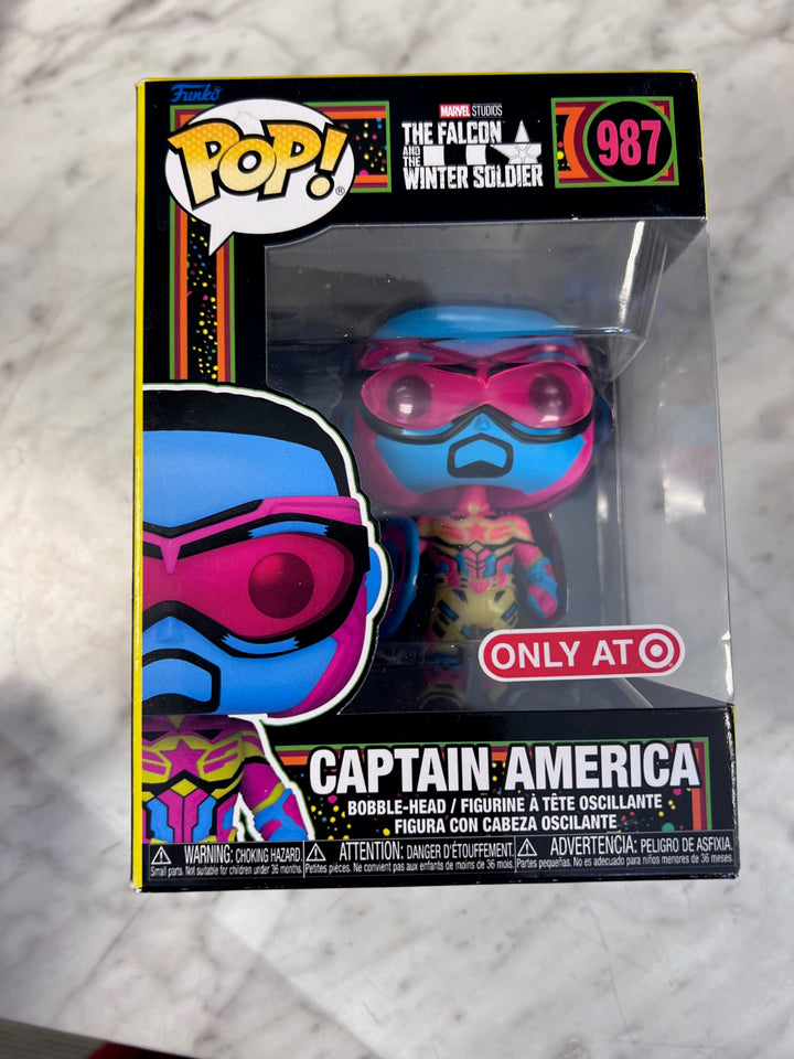 Funko Pop! Captain America #987 Black Light Target Exclusive FP10525