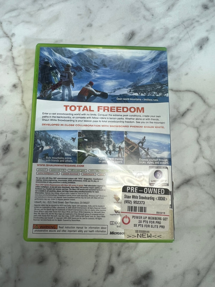 Shaun White Snowboarding Xbox 360 CASE & MANUAL ONLY CO21226