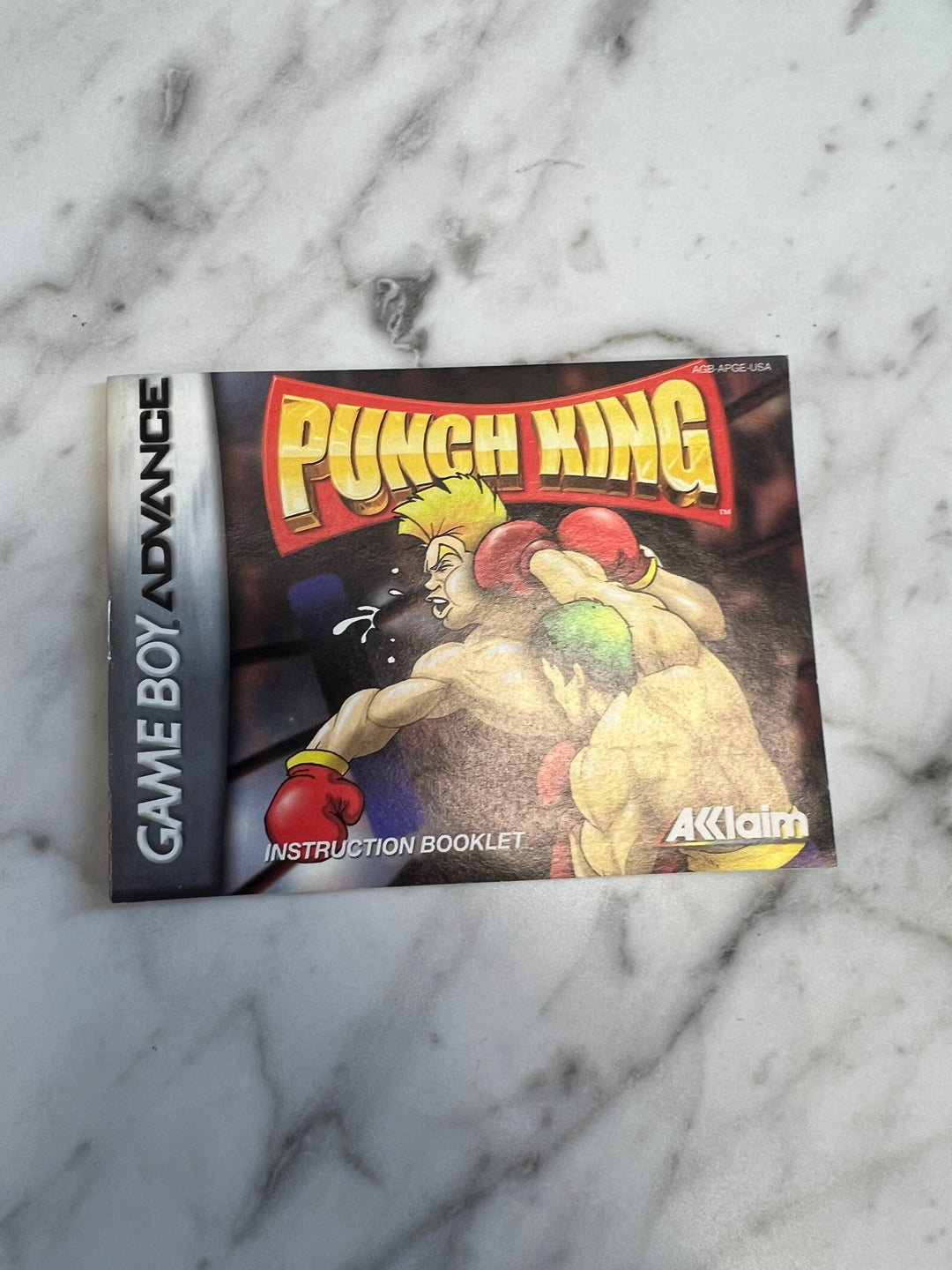 Punch King Gameboy Advance GBA MANUAL ONLY MO92424