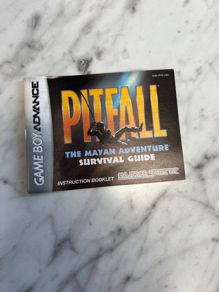 Pitfall The Mayan Adventure Gameboy Advance GBA MANUAL ONLY MO92424