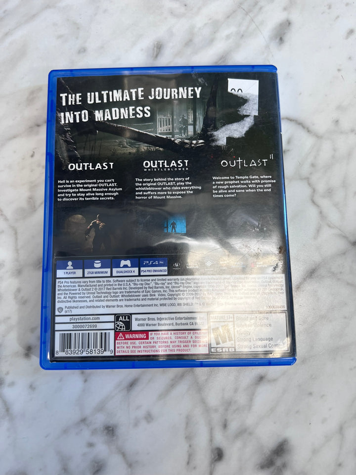 Outlast Trinity PS4 Playstation 4 CASE ONLY CO21226