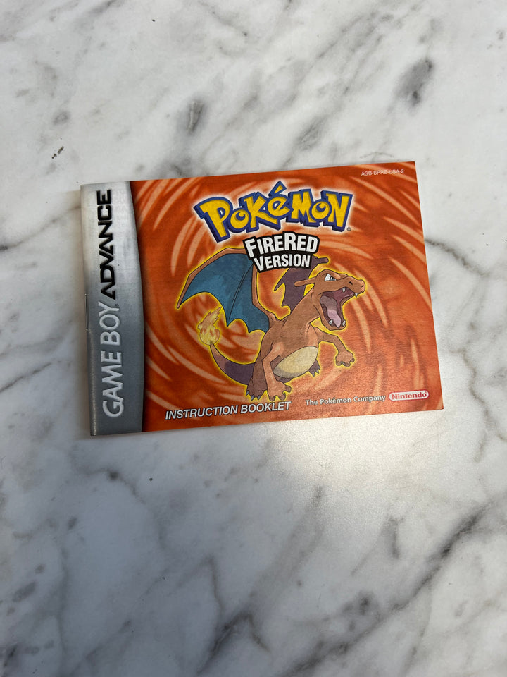 Pokemon FireRed Fire Red Version Gameboy Advance GBA MANUAL ONLY MO92424