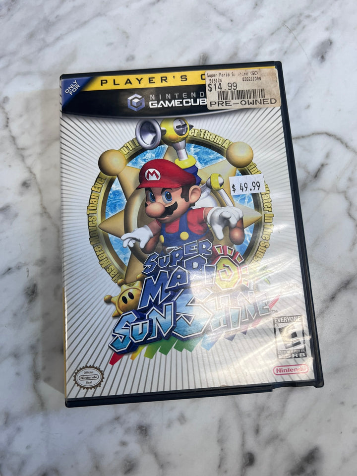Super Mario Sunshine (Player's Choice) Nintendo Gamecube CASE ONLY CO21226