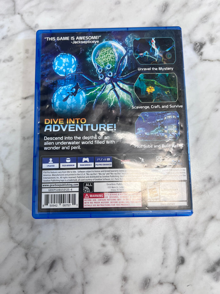 Subnautica PS4 Playstation 4 CASE ONLY CO21226