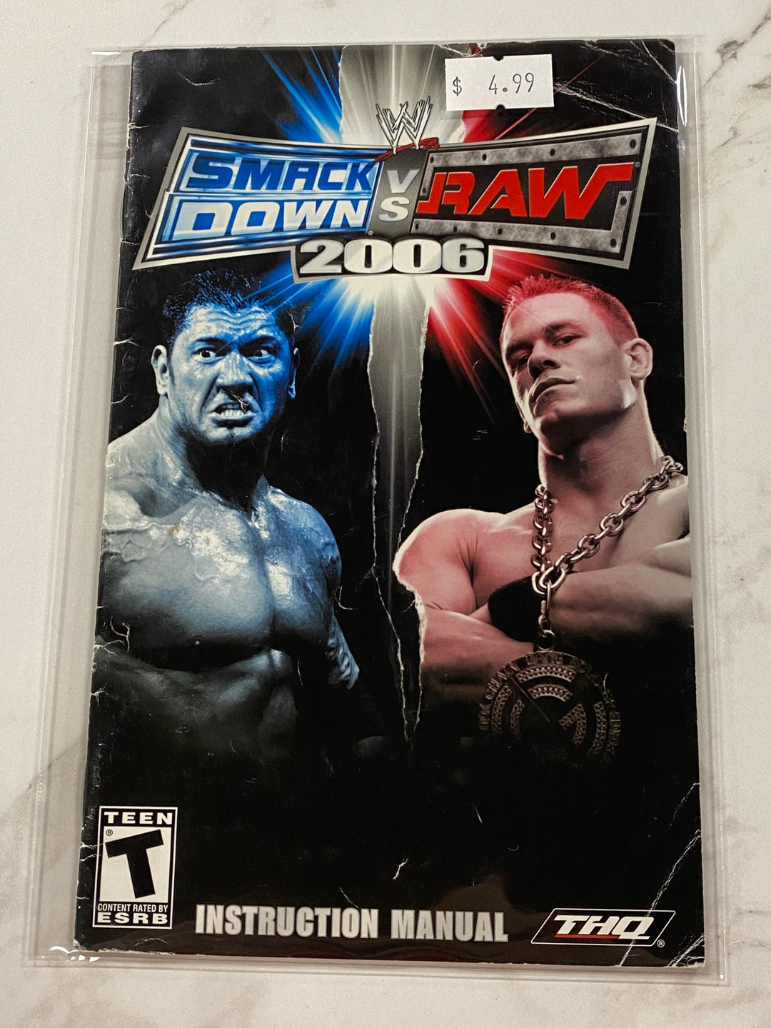 WWE Smackdown vs. Raw 2006  - PS2 Manual ONLY MO61726