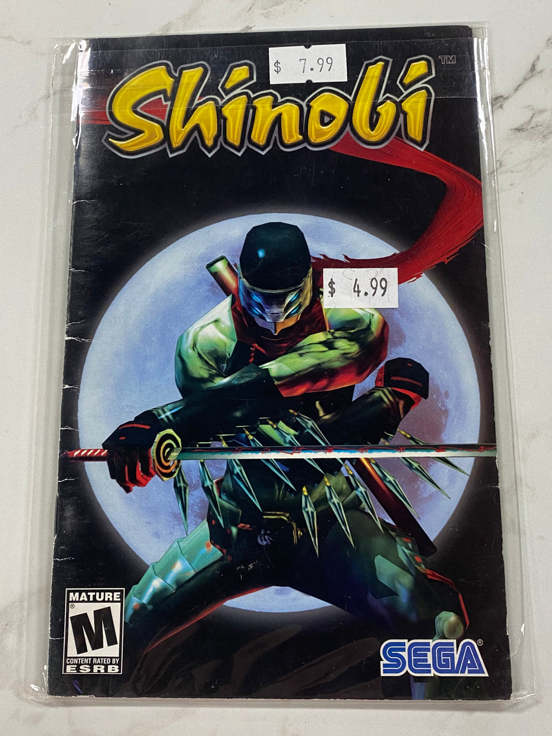 Shinobi  - PS2 Manual ONLY MO61726