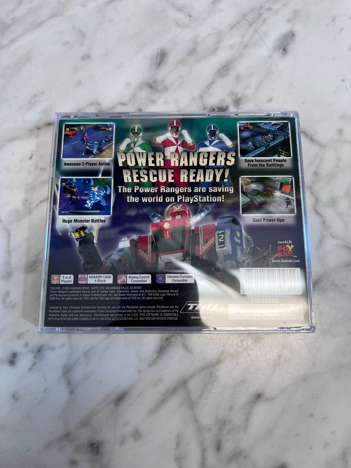 Power Rangers Lightspeed Rescue PS1 Playstation CASE REAR ART ONLY CO21226