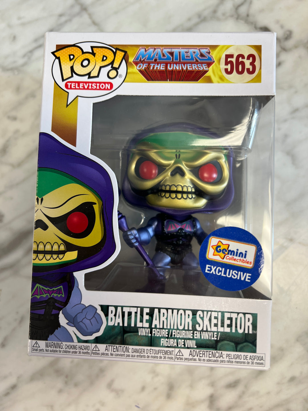 Funko Pop! Battle Armor Skeletor #563 Metallic Gemini FP122224