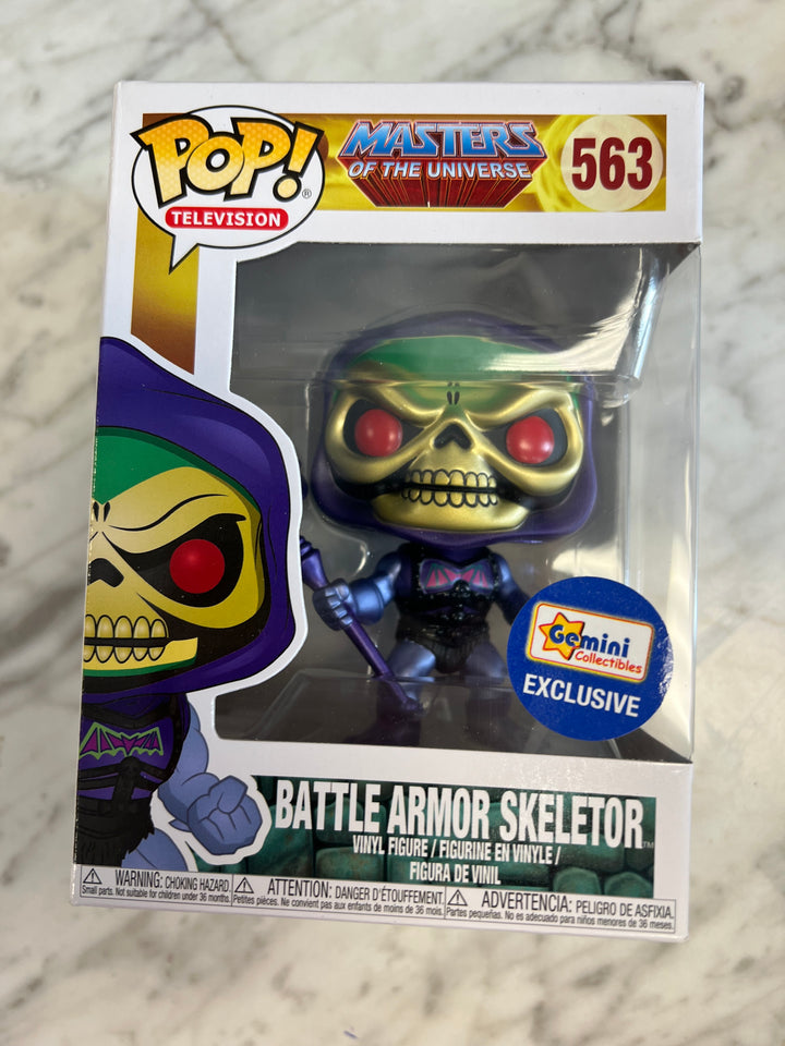 Funko Pop! Battle Armor Skeletor #563 Metallic Gemini FP122224