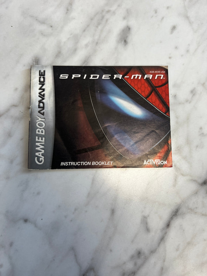 Spiderman Gameboy Advance GBA MANUAL ONLY MO92424