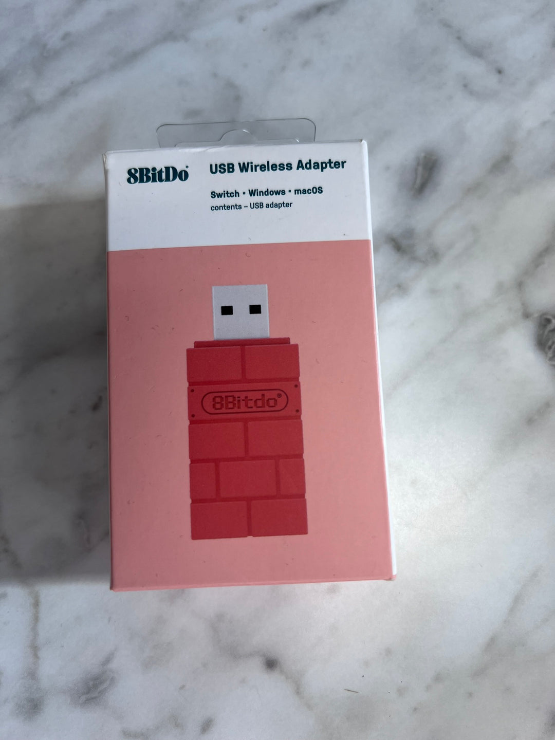 8BitDo USB Wireless Adapter for Most Gaming Controllers - Retro Brick Red UA21226