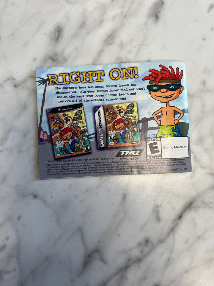 Spongebob Squarepants Battle for Bikini Bottom Gameboy Advance GBA MANUAL ONLY MO92424