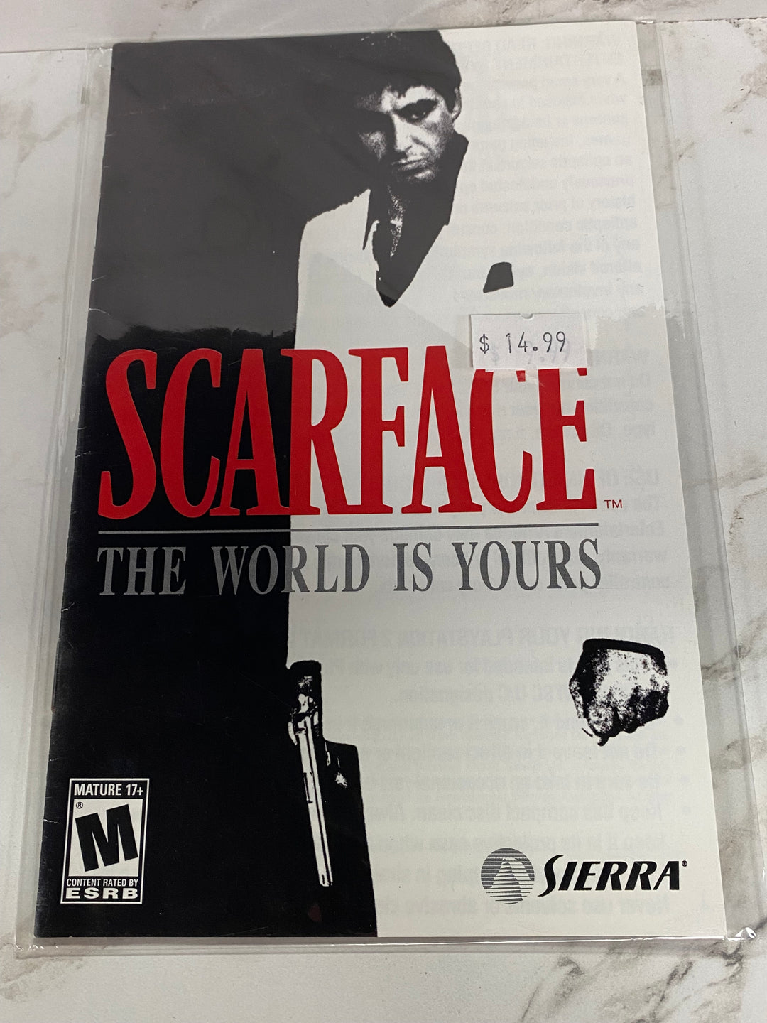Scarface the World is Yours - PS2 Manual ONLY MO61826