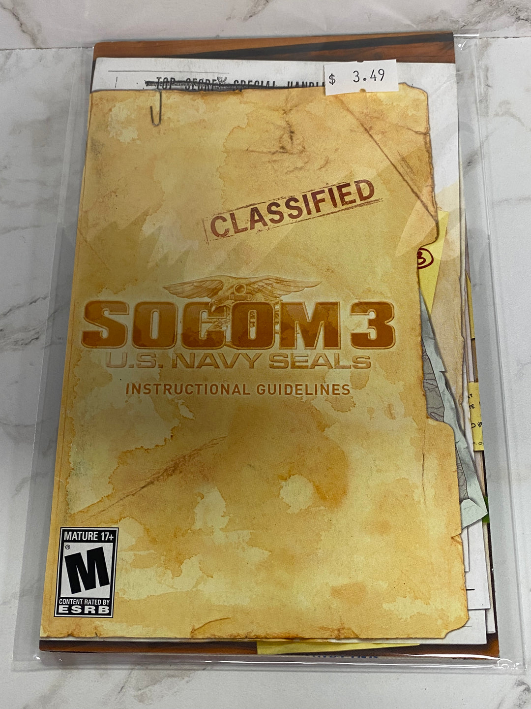 SOCOM 3 US Navy Seals  - PS2 Manual ONLY MO61826