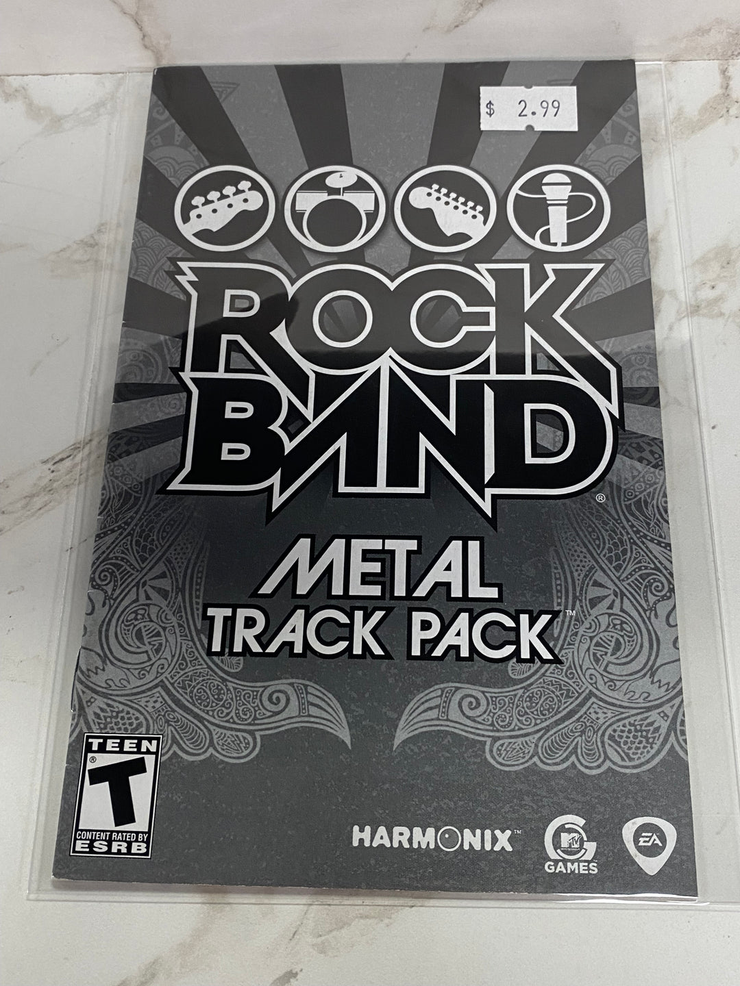 Rock Band Track Pack: Metal  - PS2 Manual ONLY MO61826