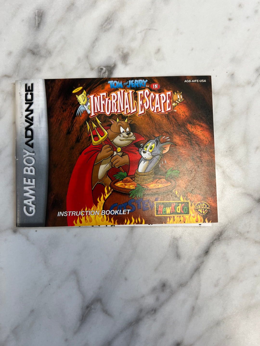 Tom & Jerry Infernal Escape Gameboy Advance GBA MANUAL ONLY MO92424