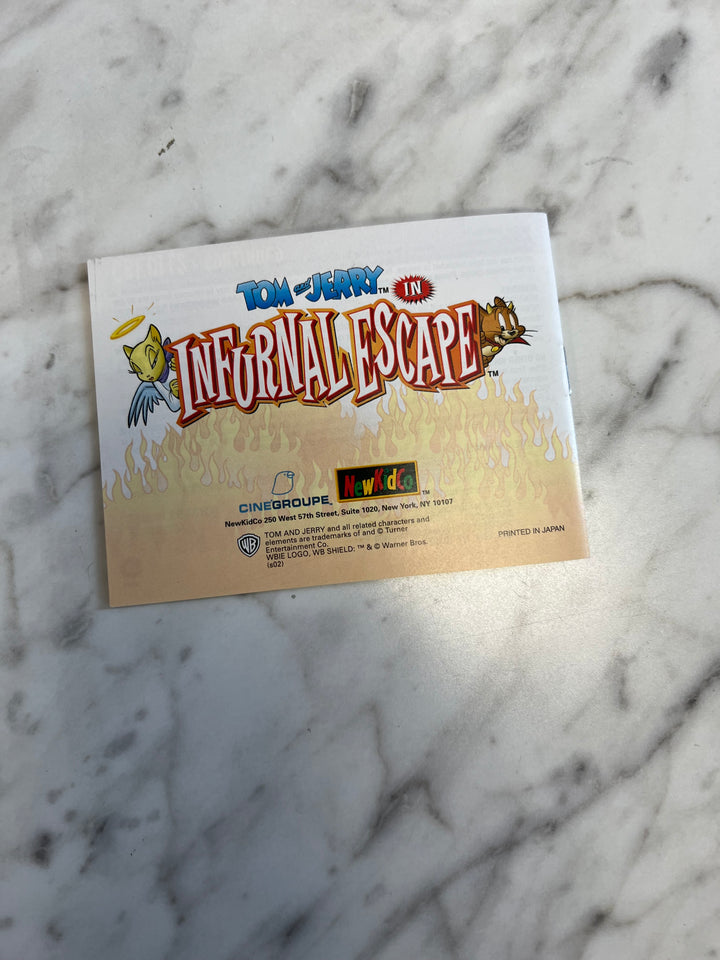 Tom & Jerry Infernal Escape Gameboy Advance GBA MANUAL ONLY MO92424