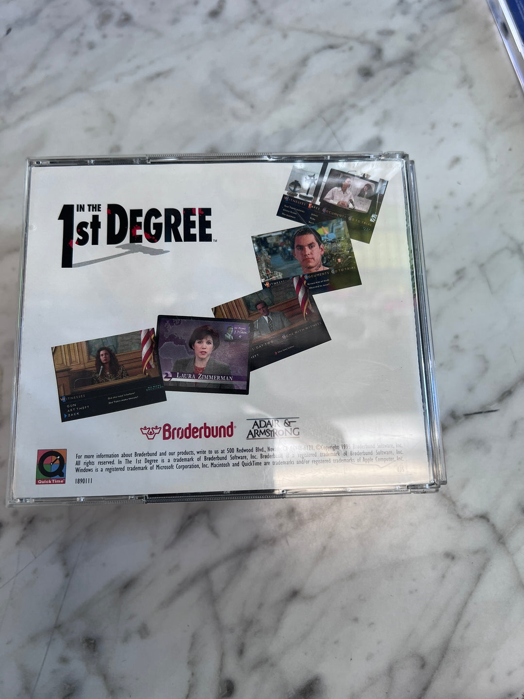 In the 1st Degree PC CD-ROM Jewel Case  PC21226