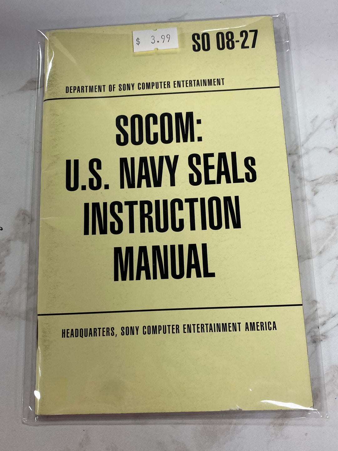 SOCOM US Navy Seals - PS2 Manual ONLY MO61826
