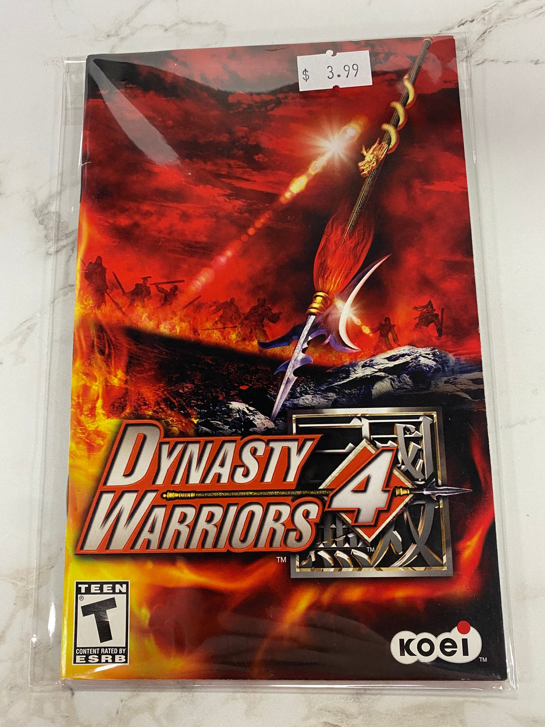 Dynasty Warriors 4 - PS2 Manual ONLY MO61826