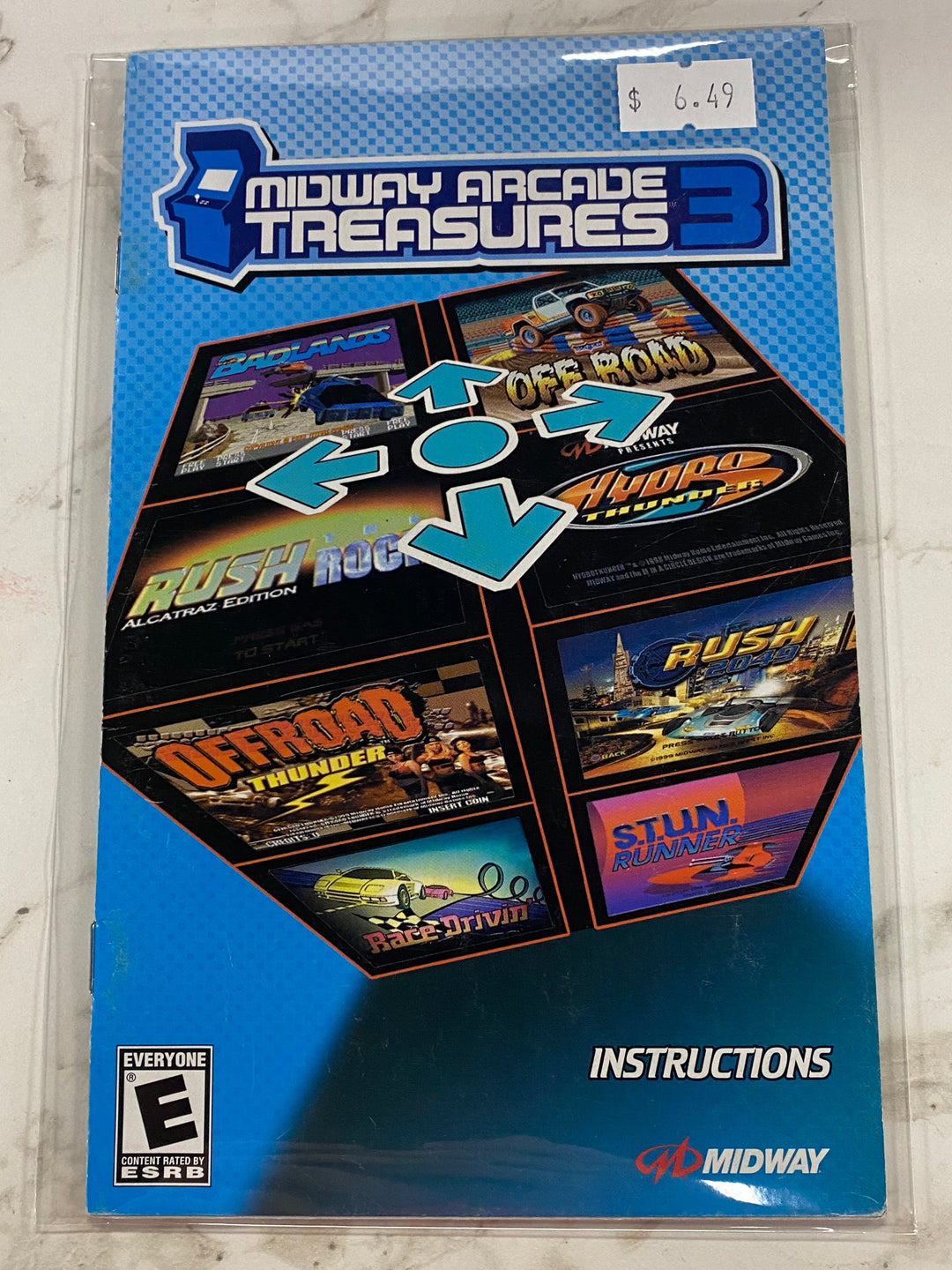 Midway Arcade Treasures 3 - PS2 Manual ONLY MO61826