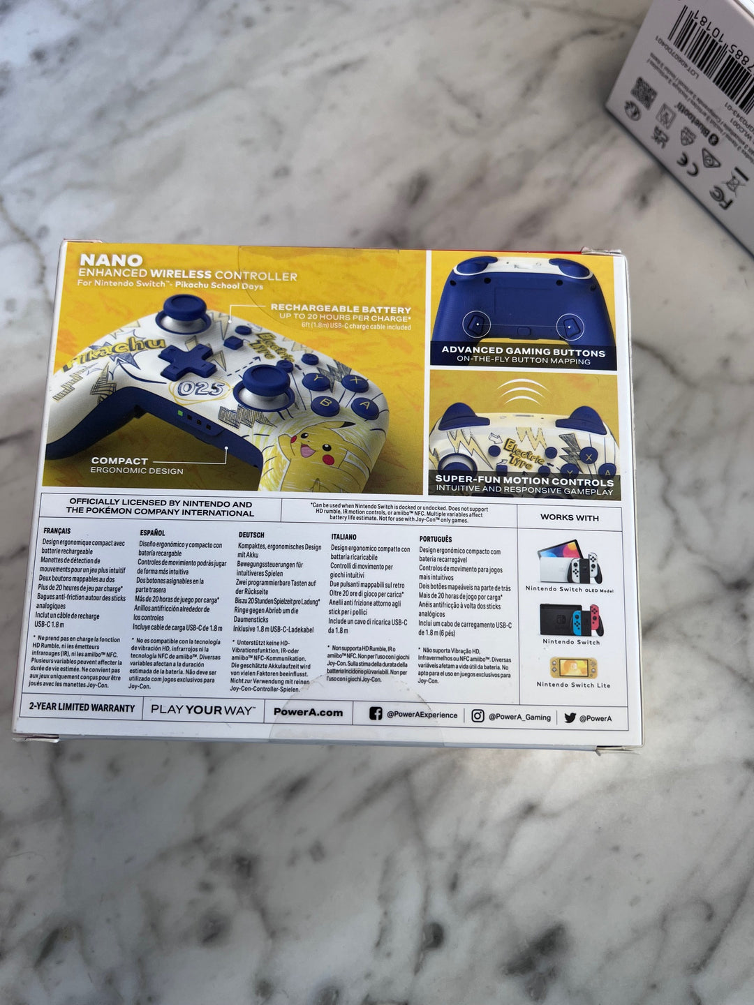 Power A Enhanced Switch Nano Controller (Pokemon Pikachu) Brand New NA10725