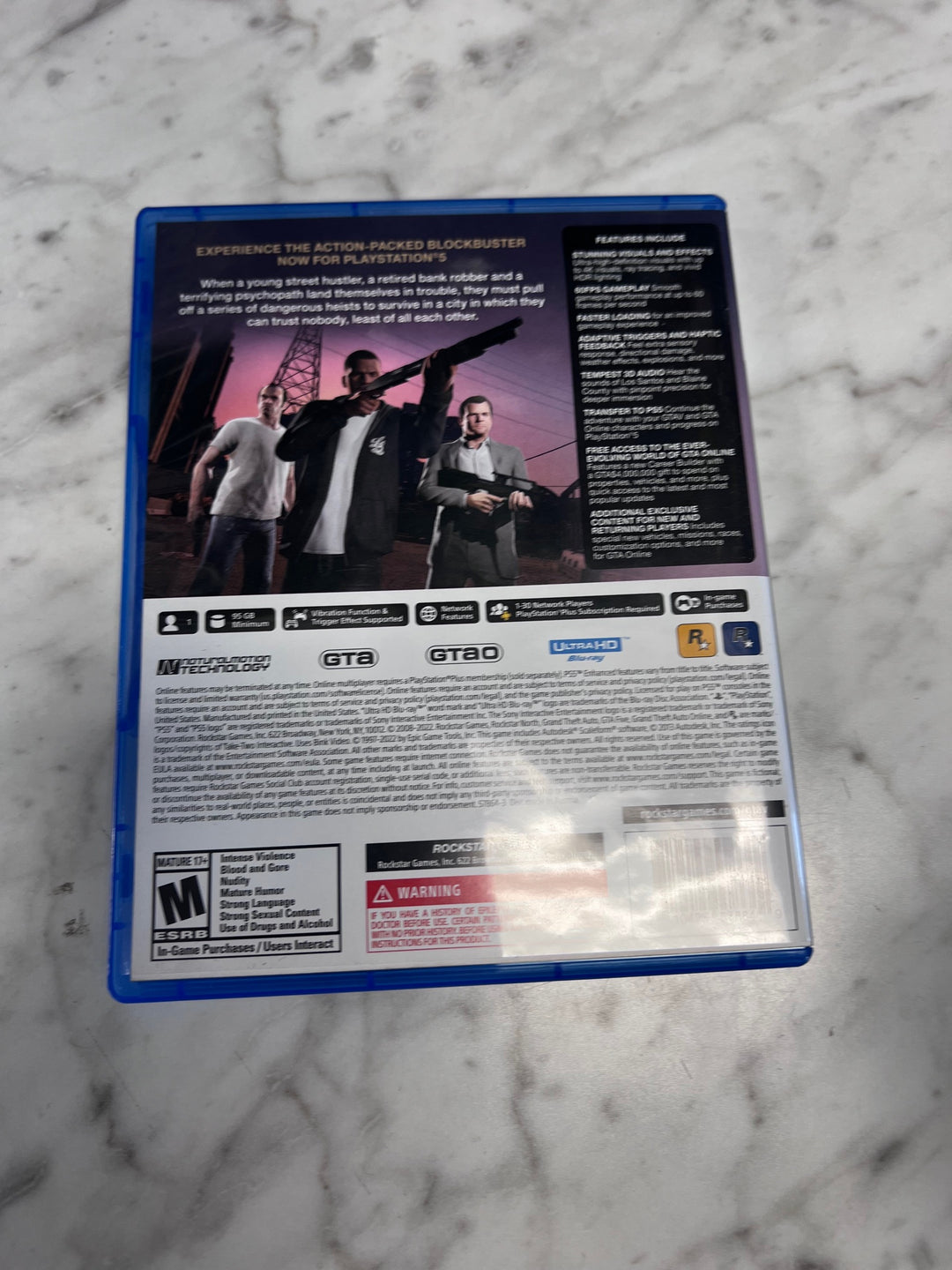 Grand Theft Auto V PS5 Playstation 5 CASE ONLY NO GAME CO10925