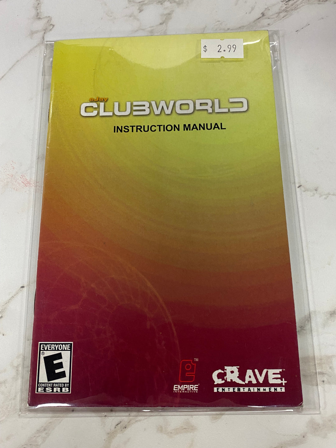 EJay Clubworld - PS2 Manual ONLY MO61826