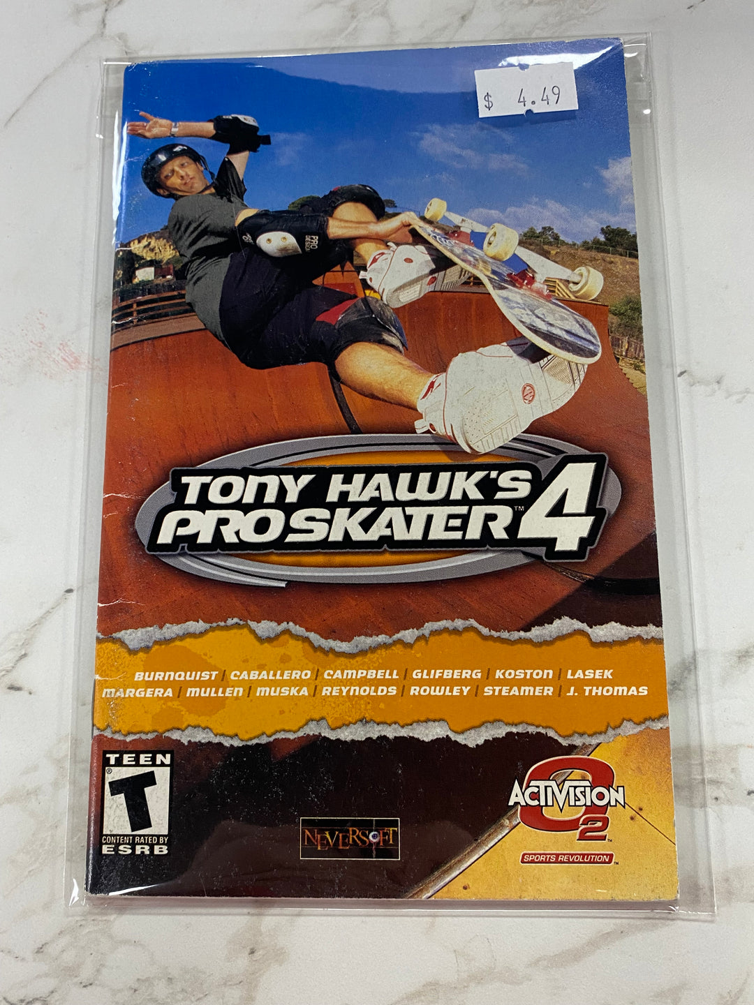 Tony Hawk 4 - PS2 Manual ONLY MO61826
