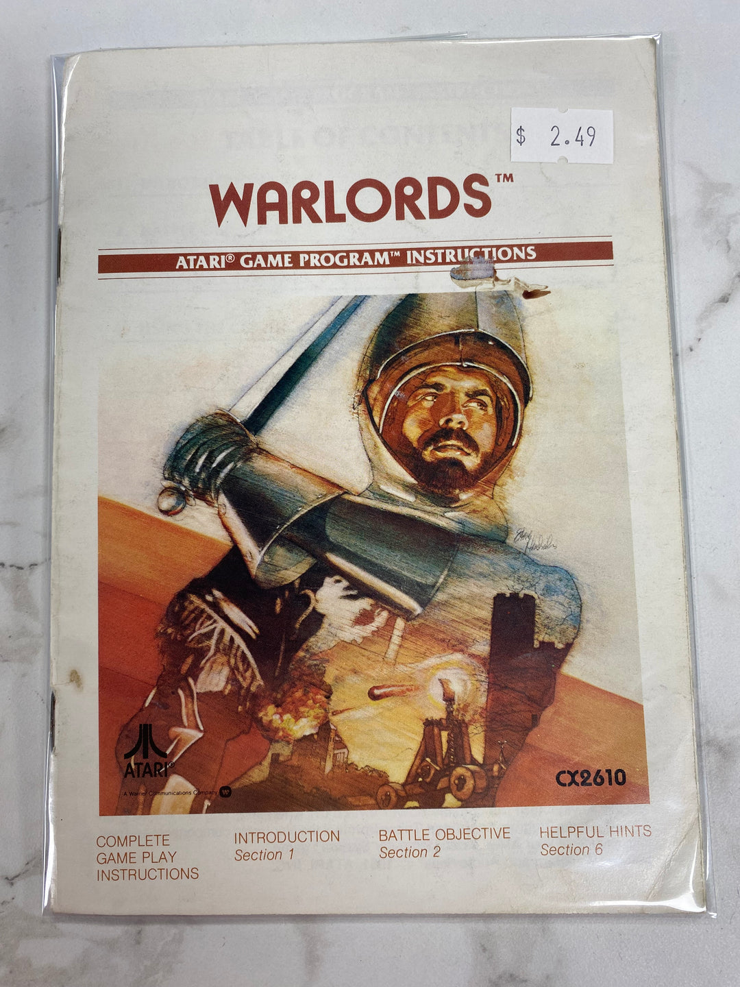 Warlords - Atari 2600 Manual Only MO61826