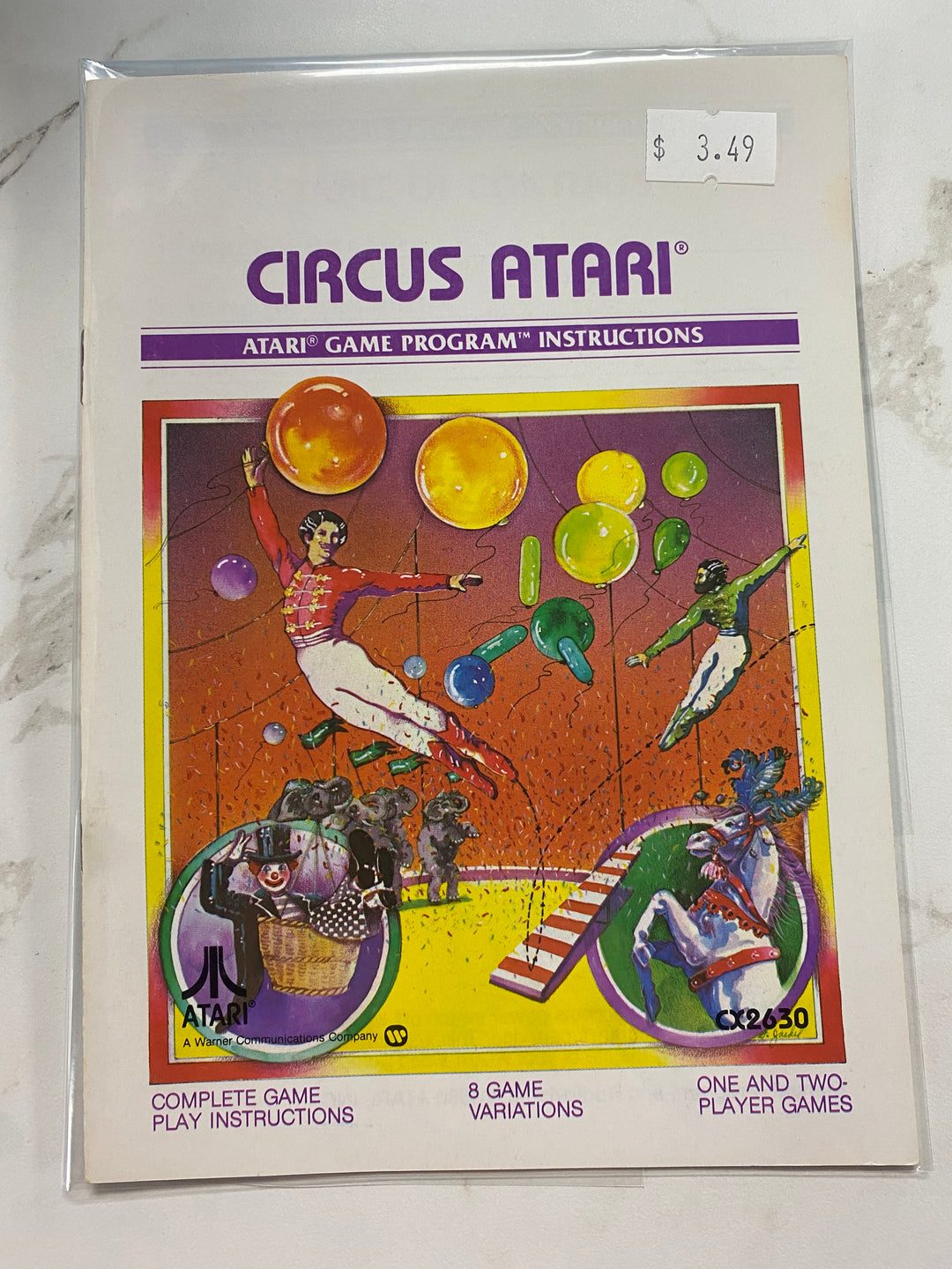 Circus Atari - Atari 2600 Manual Only MO61826