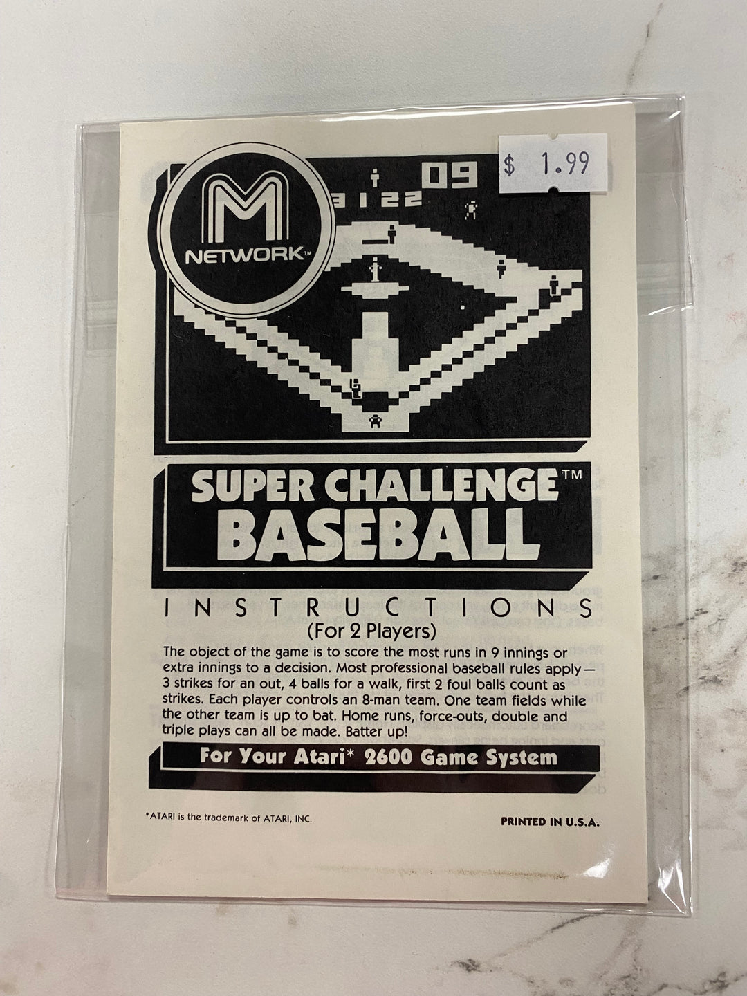 Demon Attack - Atari 2600 Manual Only MO61826