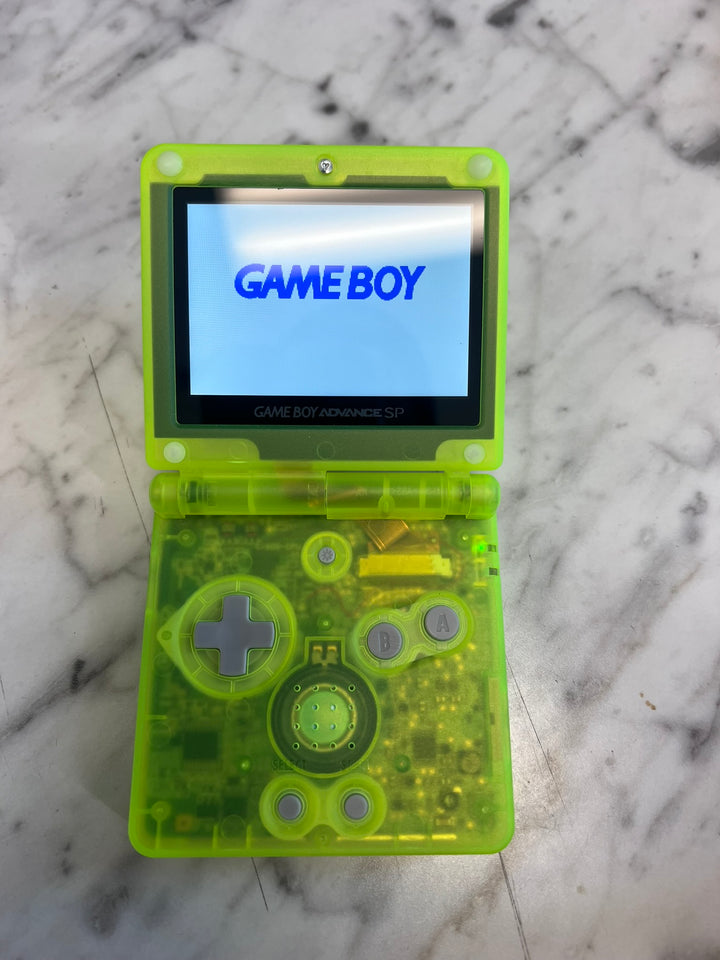 Gameboy Advance SP Console - IPS Screen Mod Installed (Select a Color)