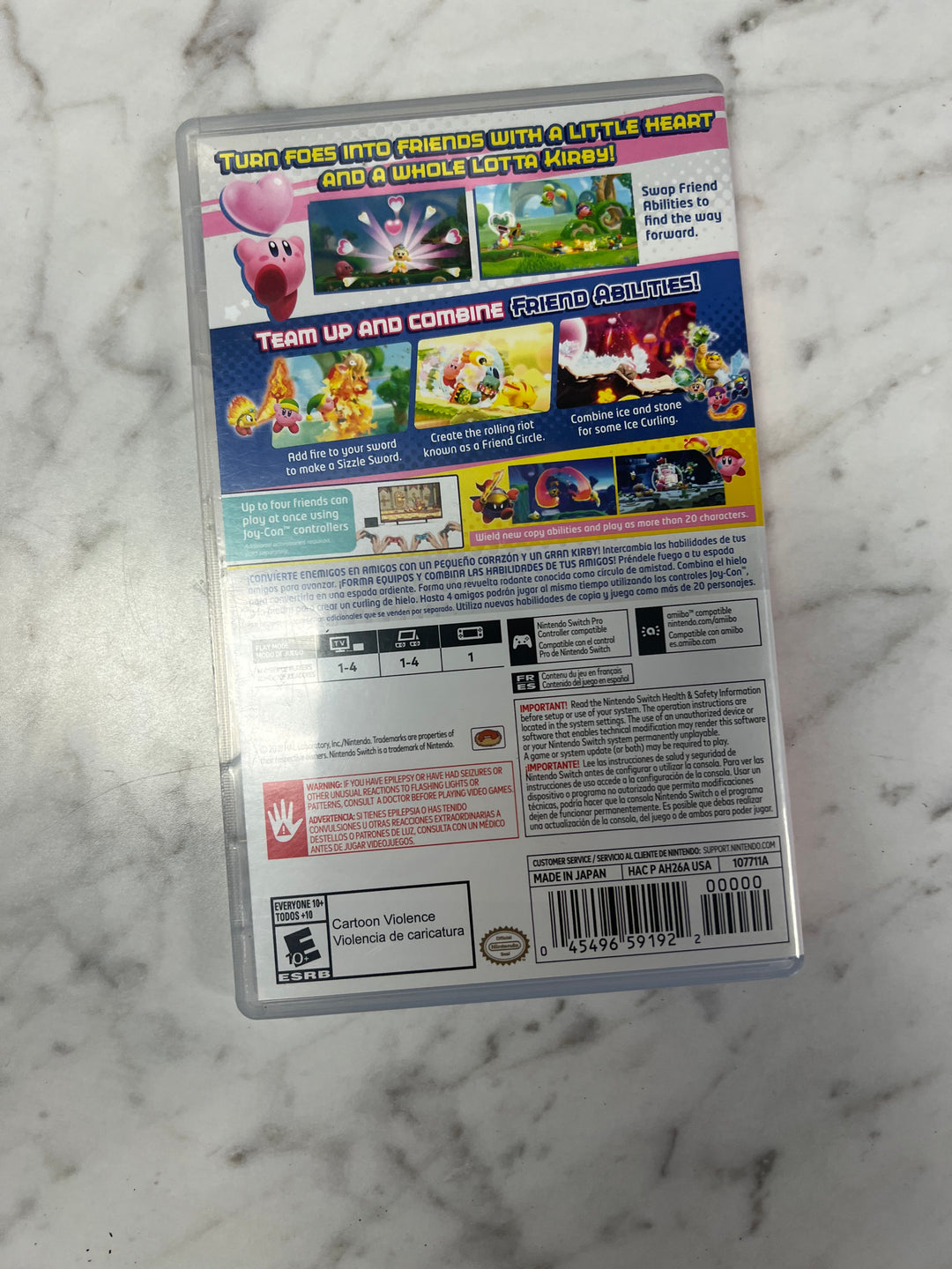 Kirby Star Allies Nintendo Switch CASE ONLY CO92524