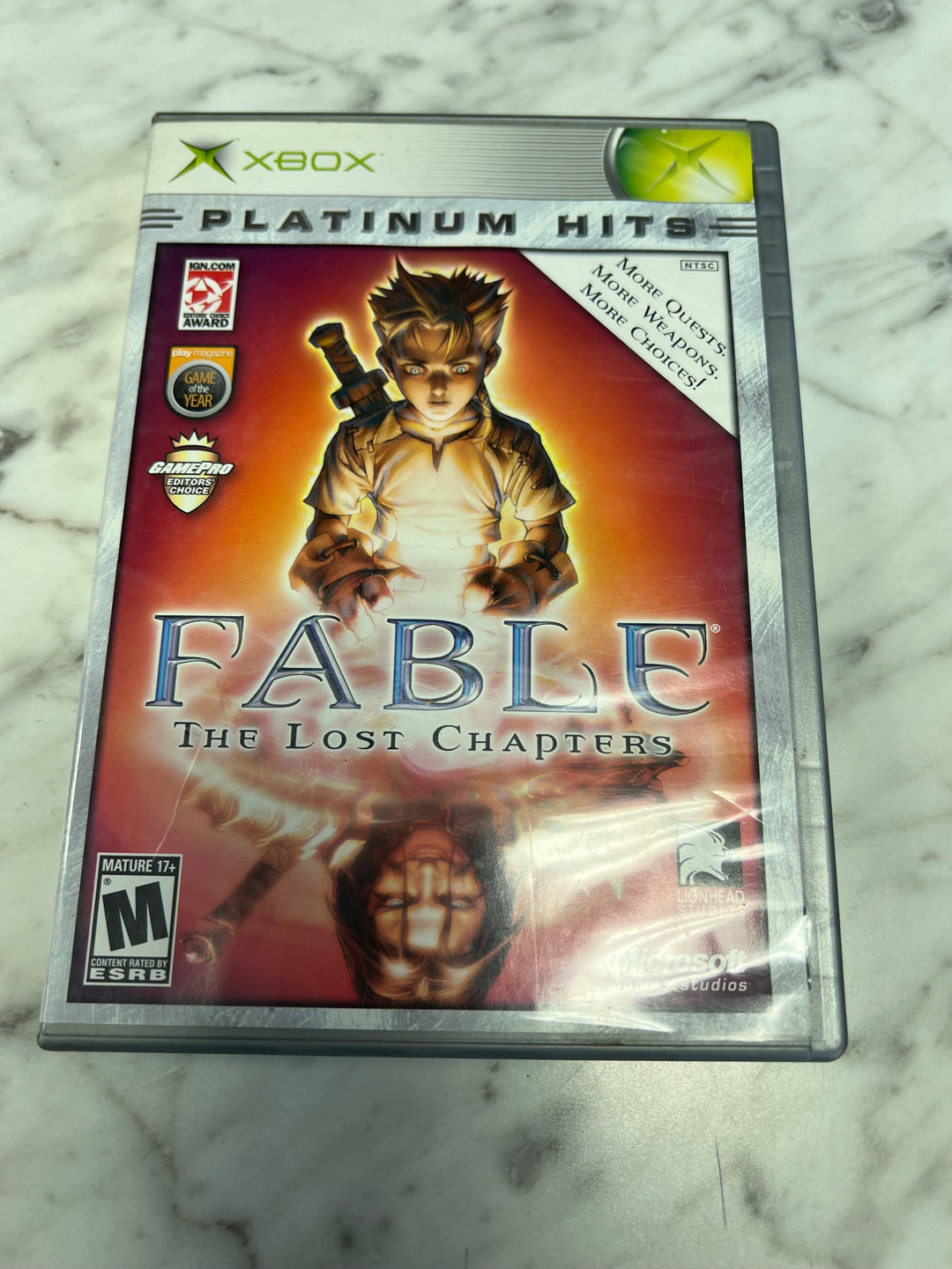 Fable the Lost Chapters Original Xbox CASE & MANUAL ONLY CO10925