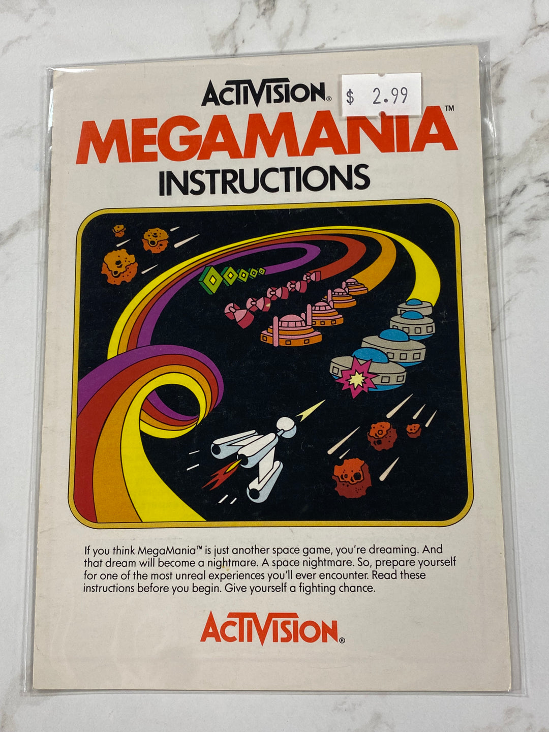 Megamania - Atari 2600 Manual Only MO61926