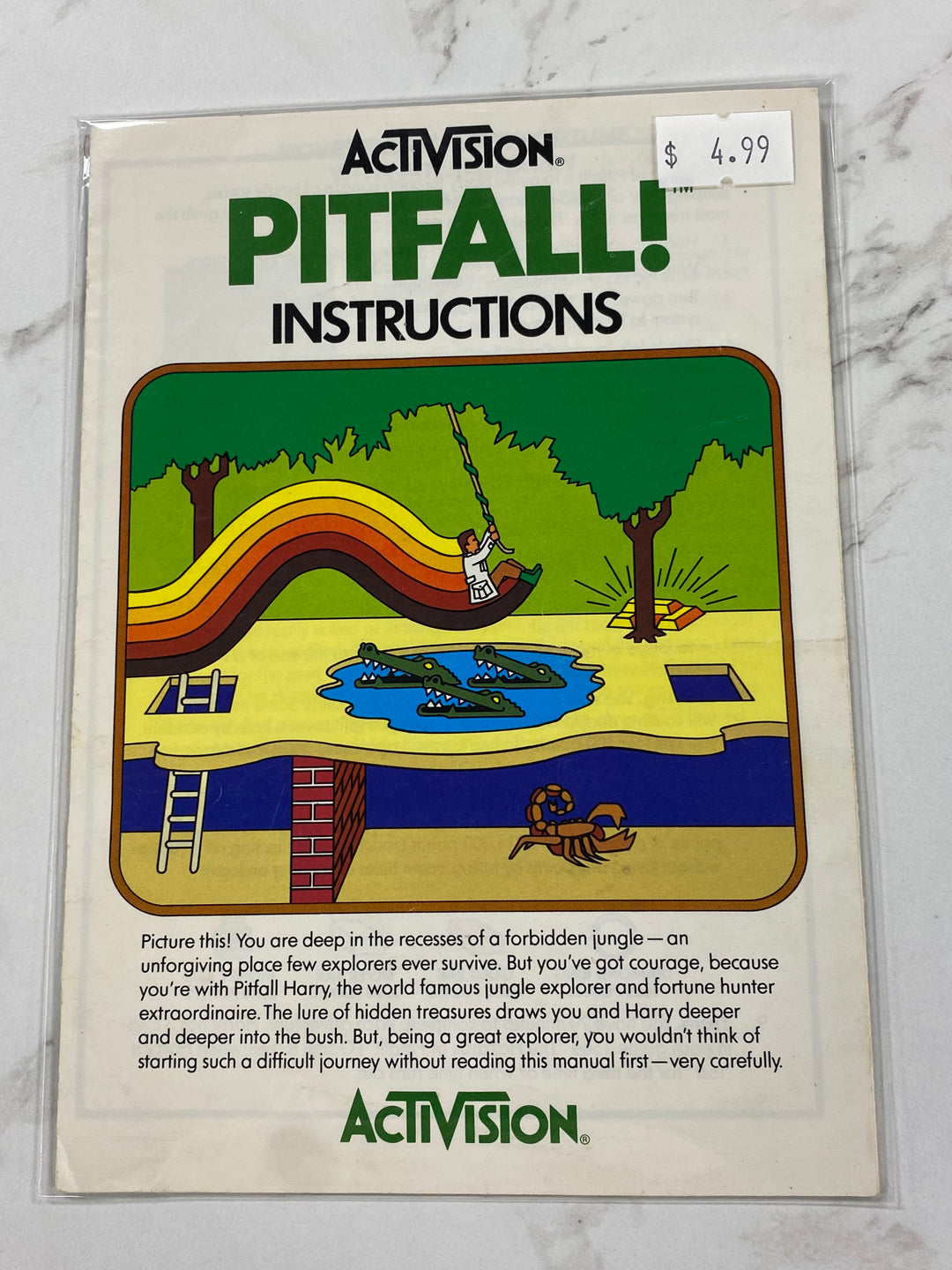 Pitfall - Atari 2600 Manual Only MO61926