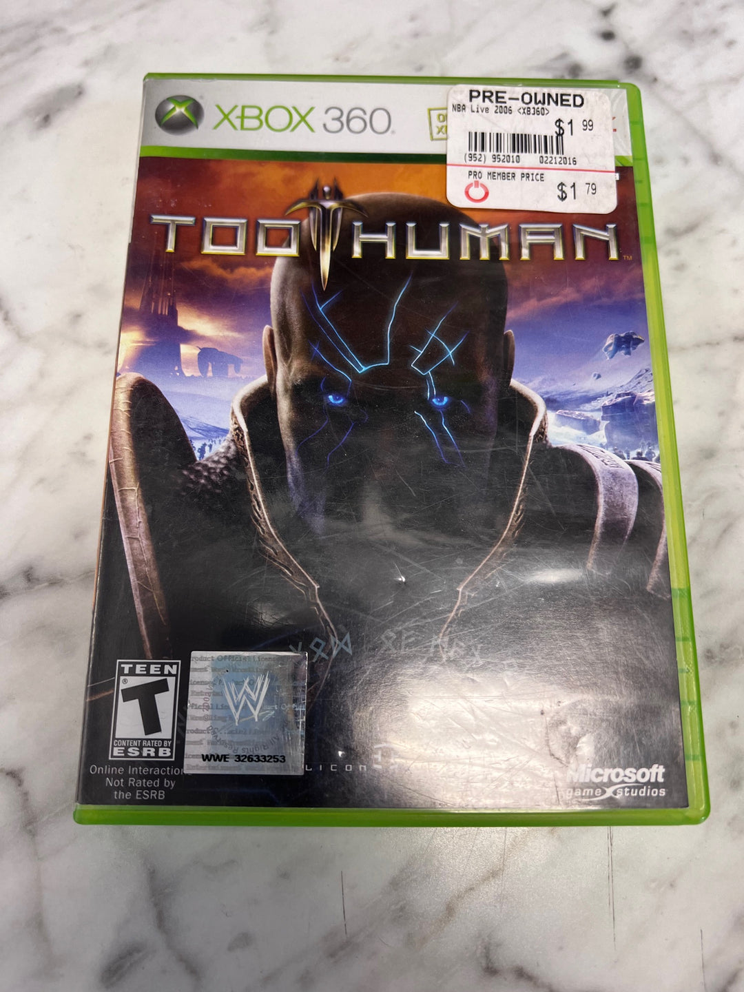 Too Human Xbox 360 CASE AND MANUAL ONLY CO10925