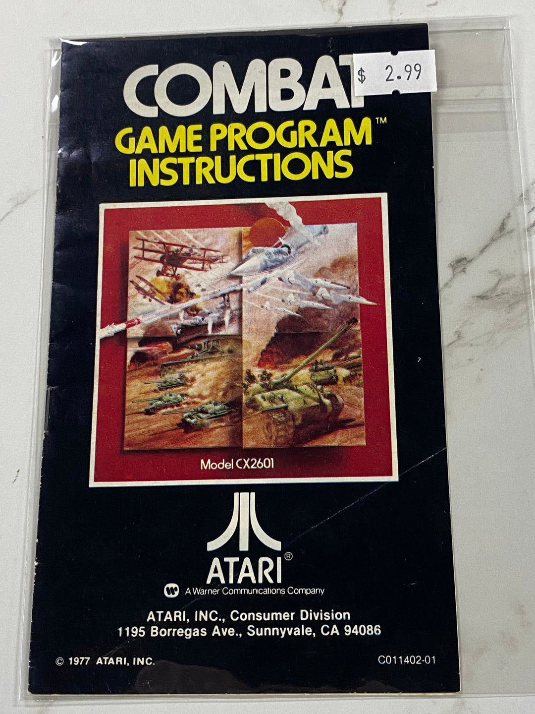 Combat - Atari 2600 Manual Only MO61926