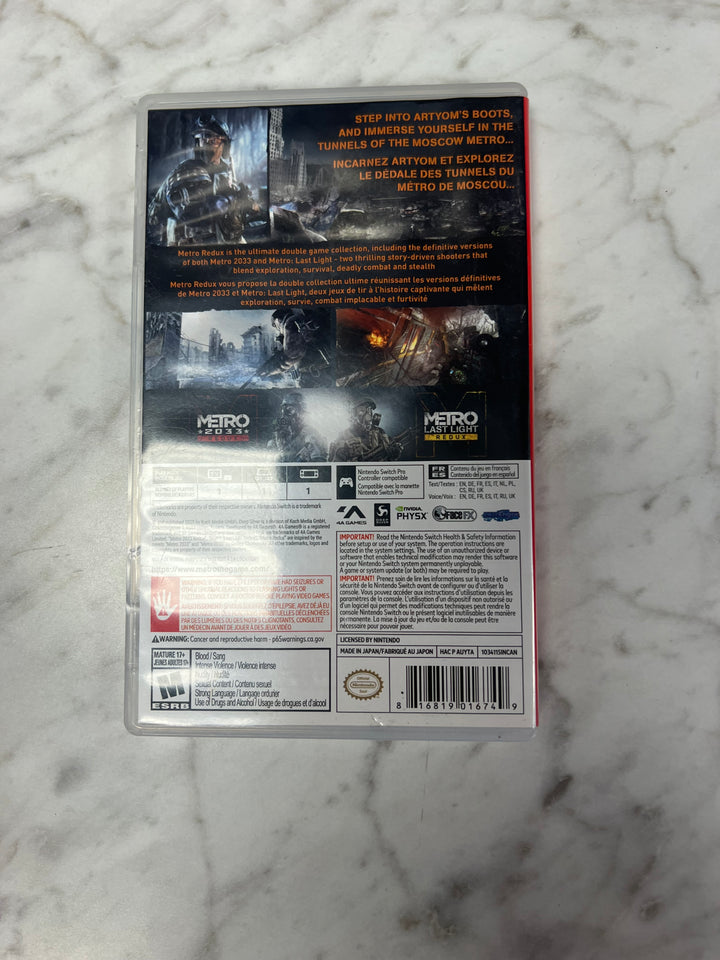 Metro Redux Nintendo Switch CASE ONLY CO92524