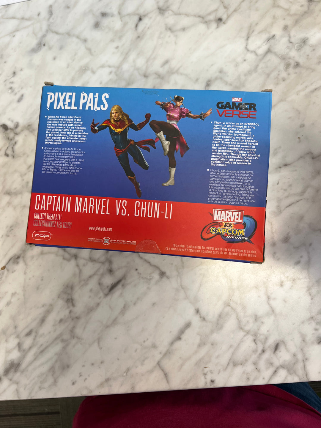 Pixel Pals Marvel Vs Capcom Infinite Captain Marvel vs. Chun-Li Gamerverse FP122224