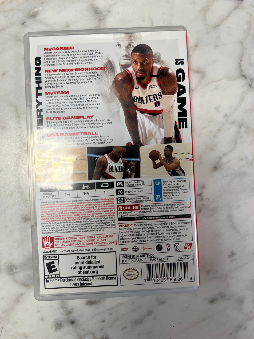 NBA 2K21 Nintendo Switch CASE ONLY CO92524