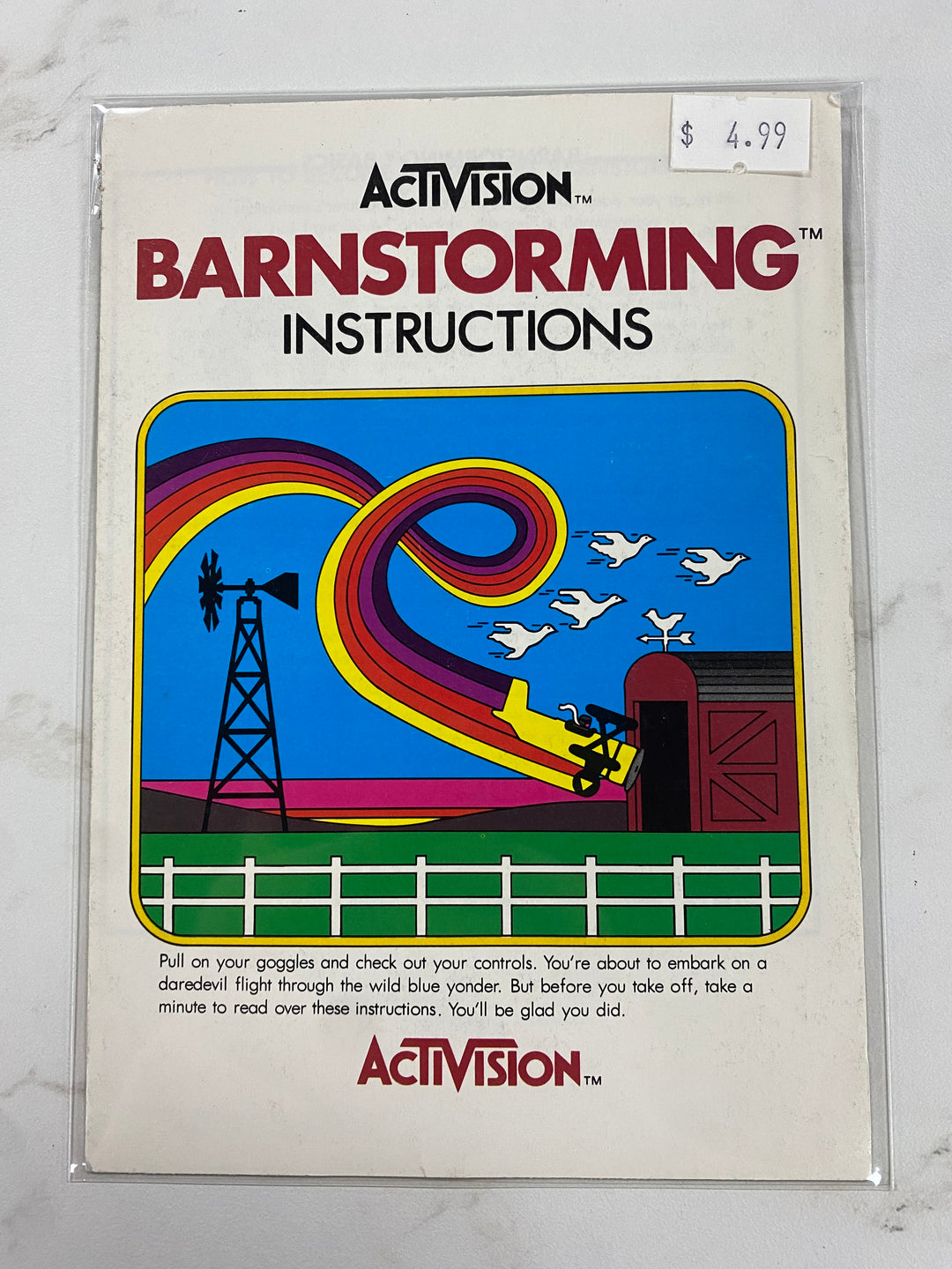 Barnstorming - Atari 2600 Manual Only MO61926