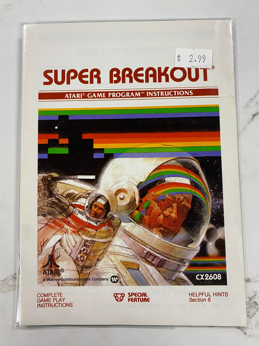 Super Breakout - Atari 2600 Manual Only MO61926