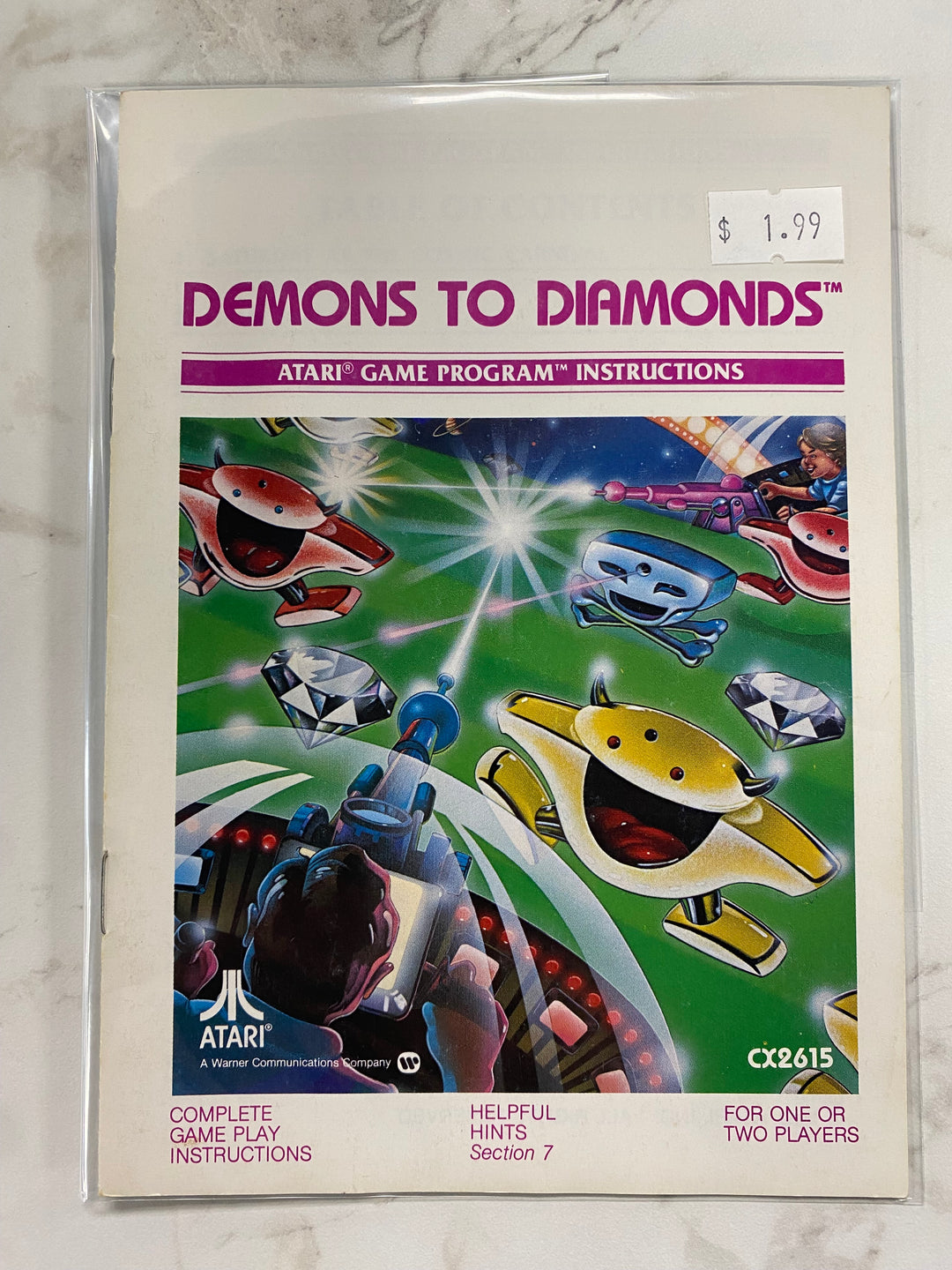 Demons to Diamonds - Atari 2600 Manual Only MO61926