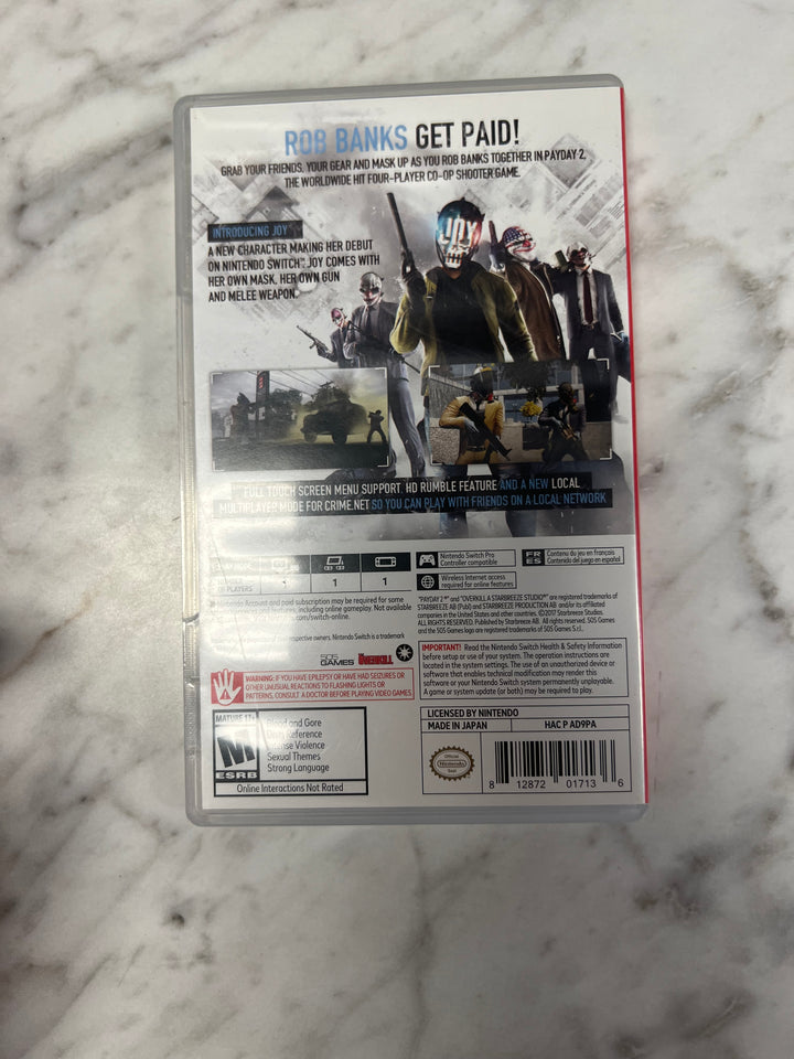 Payday 2 Nintendo Switch CASE ONLY CO92524