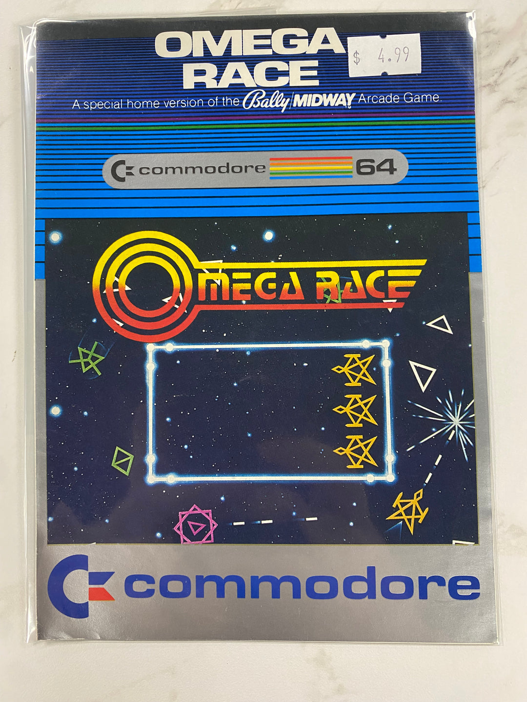 Omega Race - Commodore 64 Manual Only MO61926