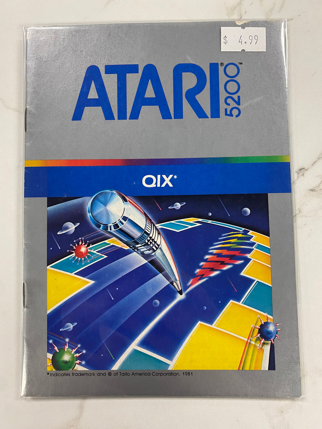 Qix - Atari 5200 Manual Only MO61926