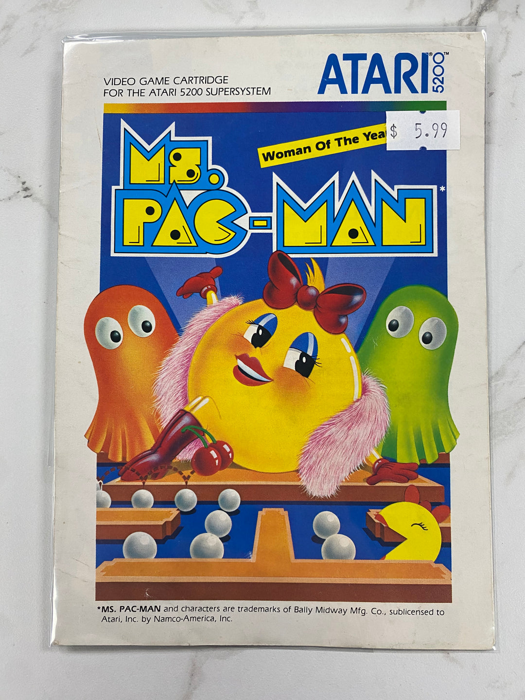 Ms. Pac-Man - Atari 5200 Manual Only MO61926